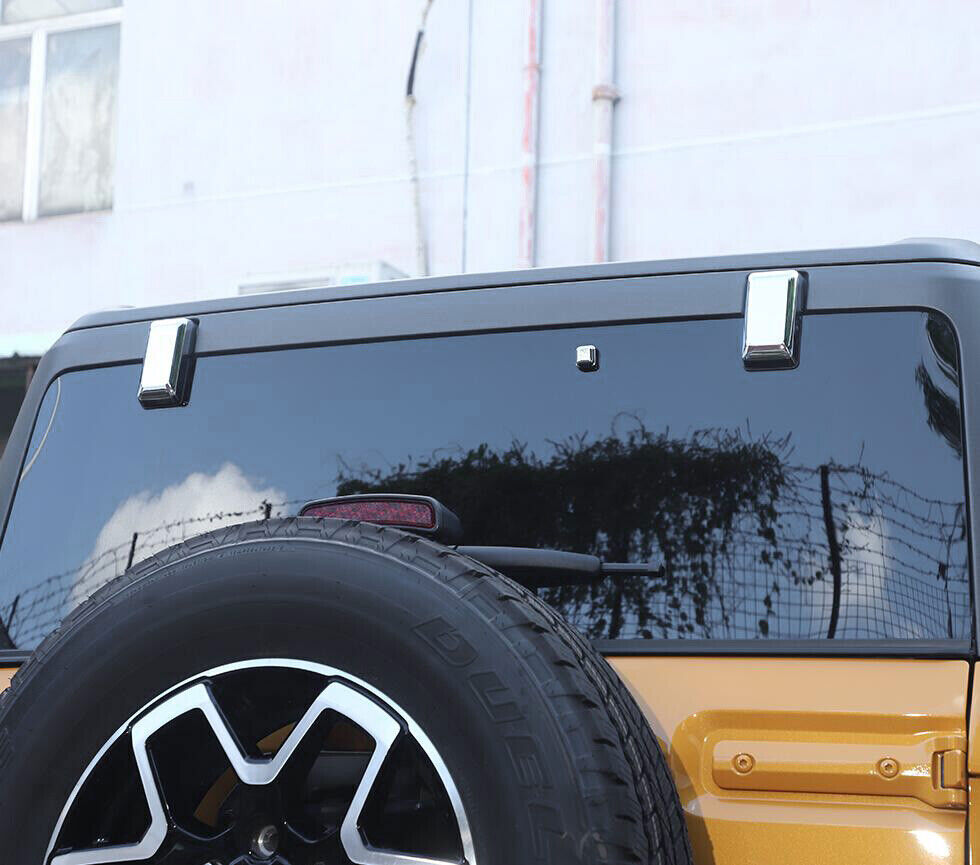For 2022-2023 Bronco ABS Chrome Tailgate Rear Window Glass Hinge Cover Trim n