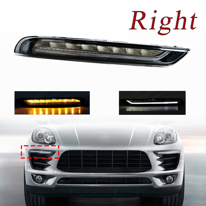 LED Daytime Running Lights for Porsche Macan 95B Base S Turbo GTS SUV 2014-2018 (Right Side)