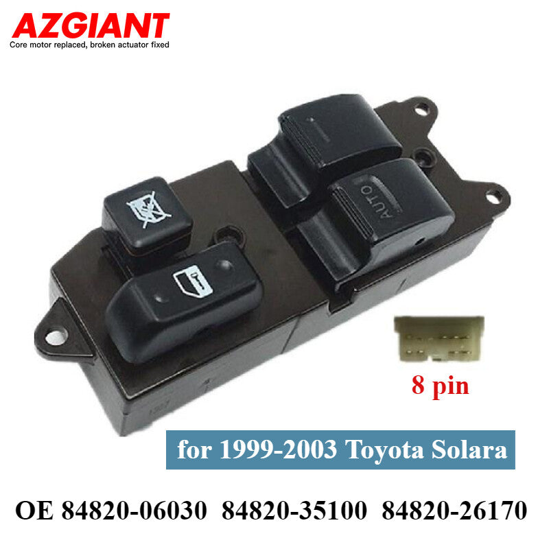 New Driver Left Master Power Window Door Switch for 1999 - 2003 for Toyota Solara