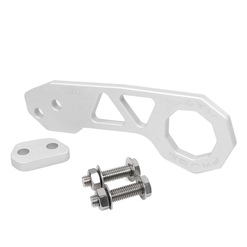 for Honda JDM Anodized Billet Silver Racing Rear Tow Towing Hook Kit Q