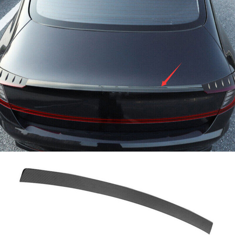 Grain Carbon Fiber Rear Trunk Spoiler Wing Flap 1X for Hyundai Sonata 2020-2023