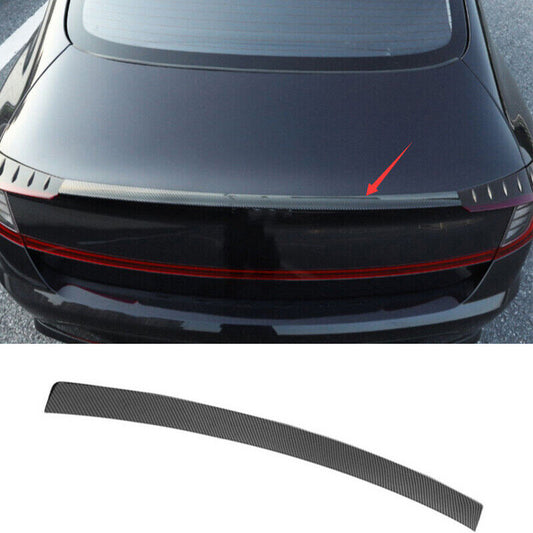Grain Carbon Fiber Rear Trunk Spoiler Wing Flap 1X for Hyundai Sonata 2020-2023
