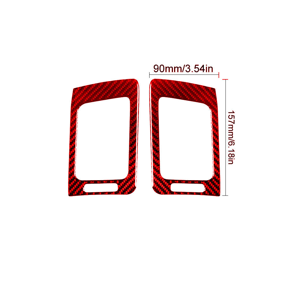 2Pcs Red Carbon Fiber Side Air Vent Cover Trim for Infiniti G37 Sedan 2010-2013