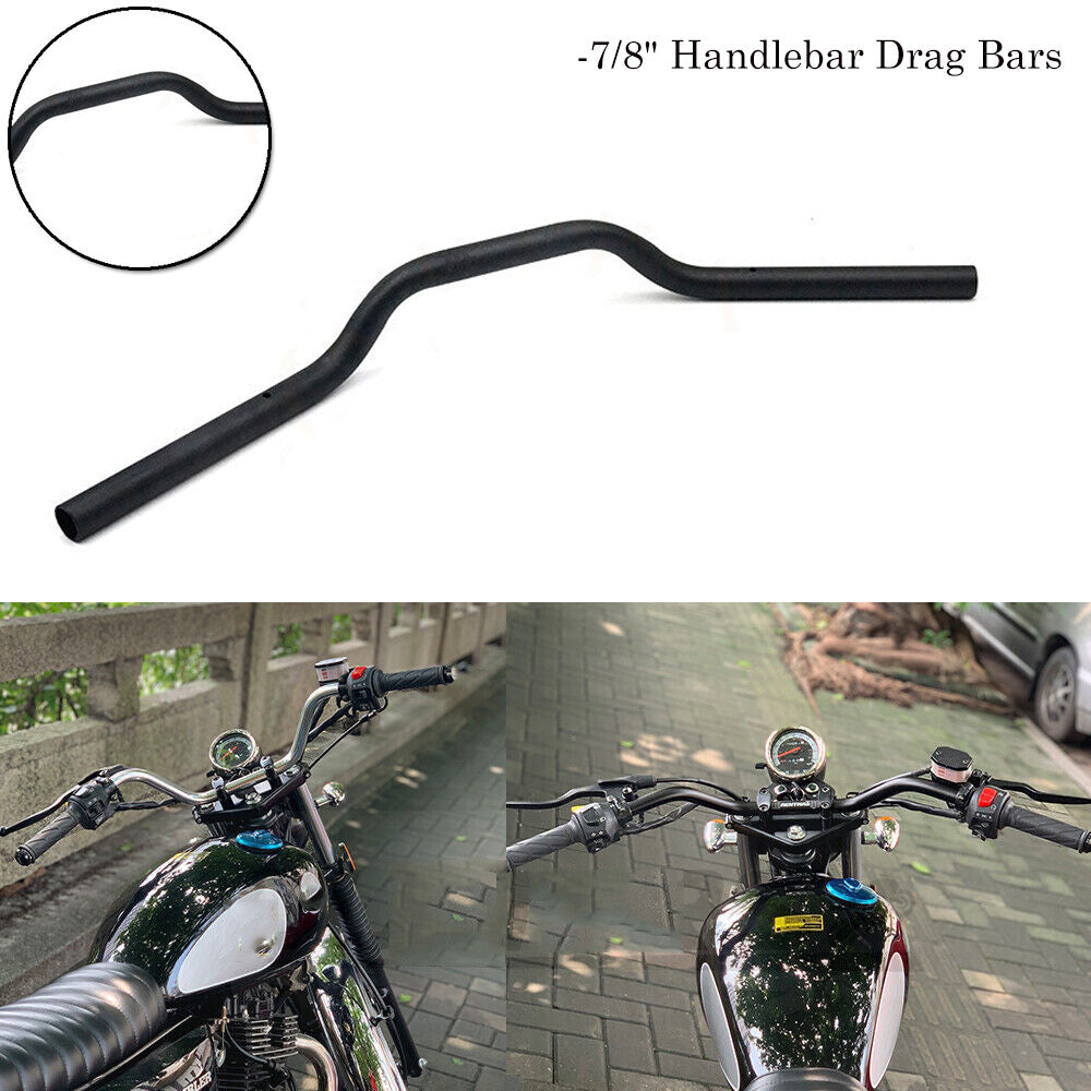 Motorcycle Drag Bar 7/8 22mm Handlebar For Dirt Bike ATV Handle Bars Black