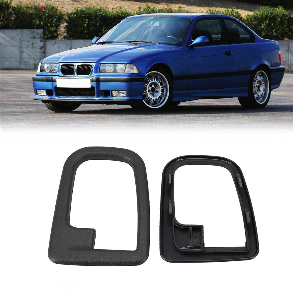 2× Car Interior Door Handle Cover Trim Black for BMW E36 3 Series 92-99 Z3 96-02 Q