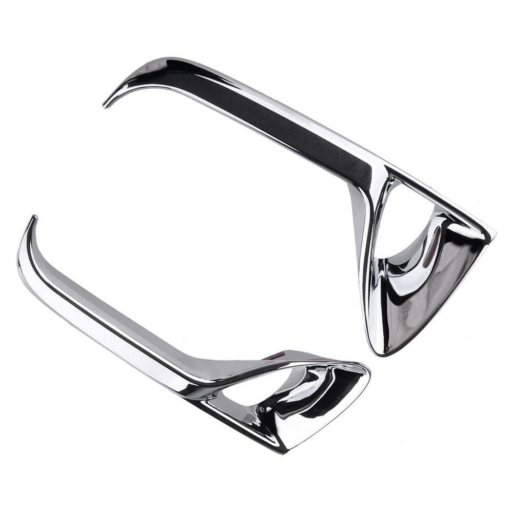 2X Front Left+Right Bumper Fog Light Lamp Cover Trim Chrome or RX350 2016-2019