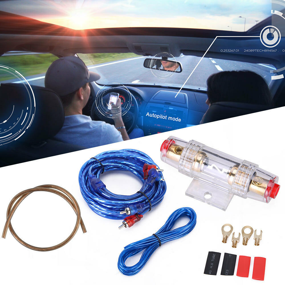 Car Amplifier PVC Power Cable Amp Speaker Wire Sub RCA AGU FUSE Audio Subwoofer