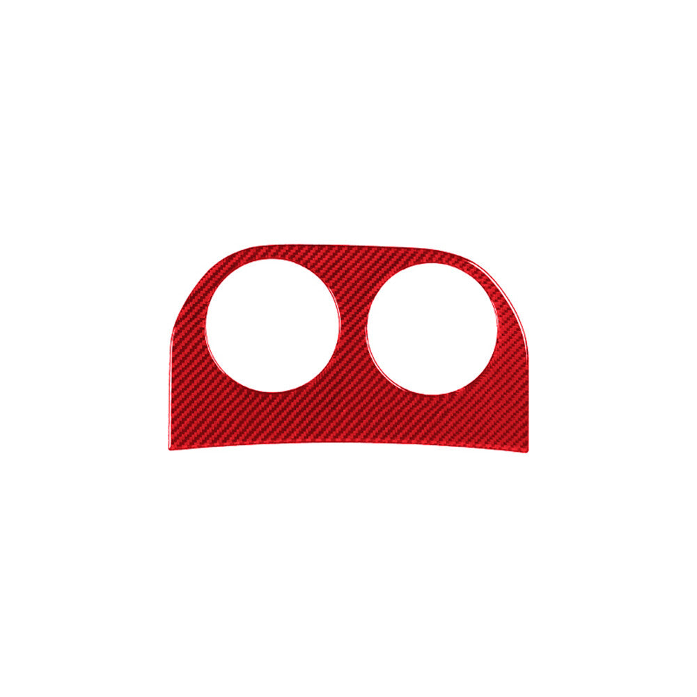 Red Carbon Fiber Rear Center Cup Holder Cover Trim for Lincoln for Navigator 2007-14