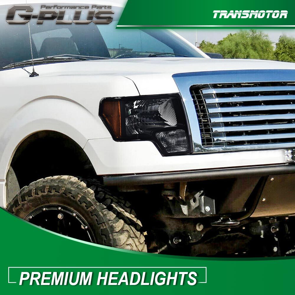 Suitable for 2009-2014 for Ford F150s - Smoke Lens Headlights + LED Tail Brake Lights (Pair)