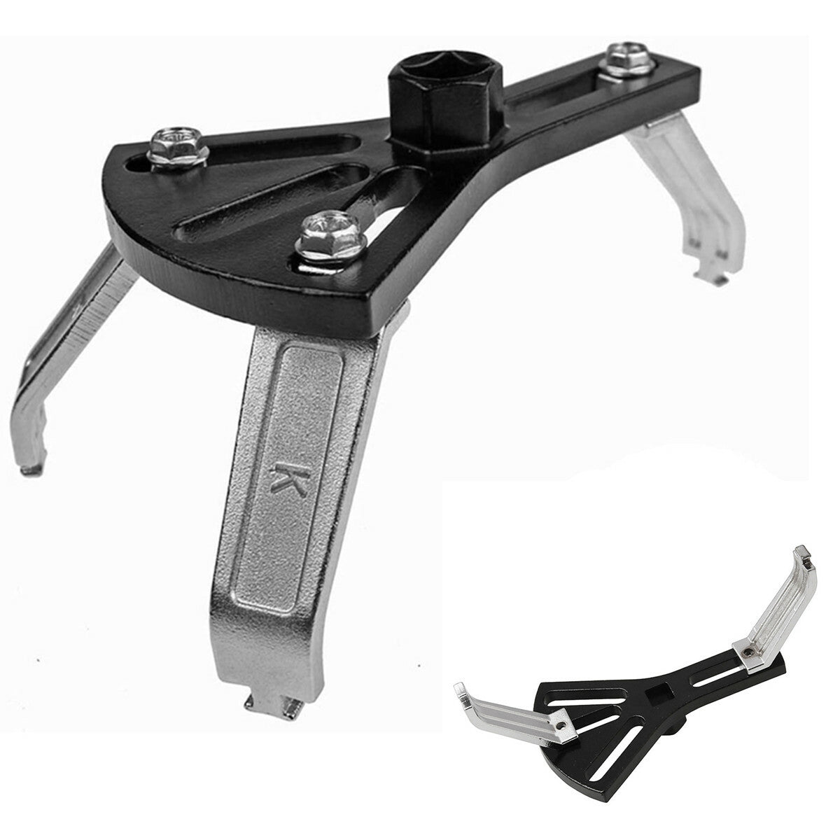 Accessory 3-Claw Car Fuel Pump Lid Adjustable Tank Cover Remover Wrench Tool
