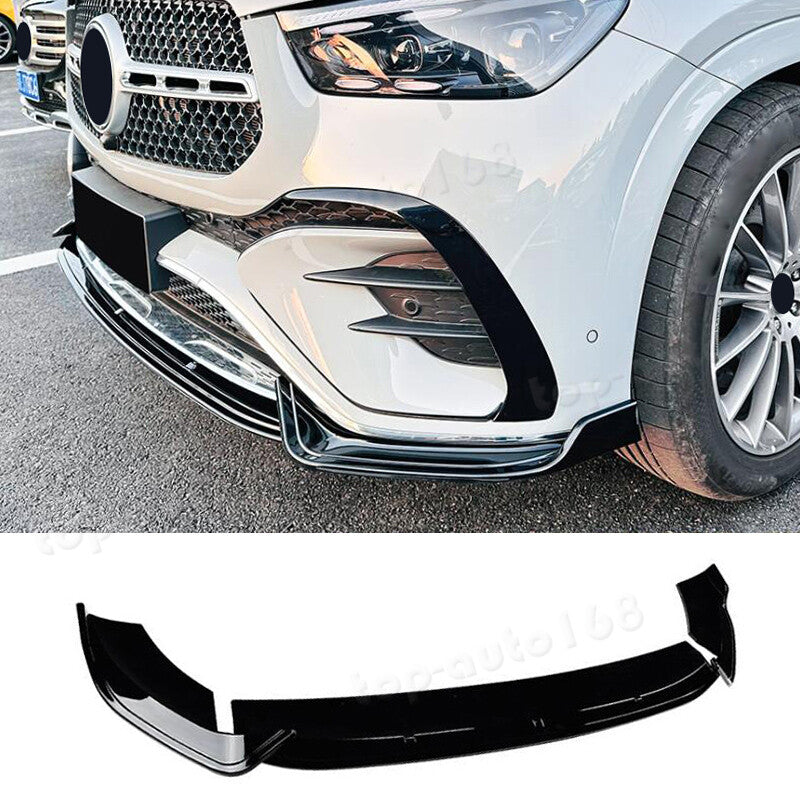 Glossy Black Front Bumper Spoiler for Mercedes-Benz GLE-Class Coupe AMG 53 2024