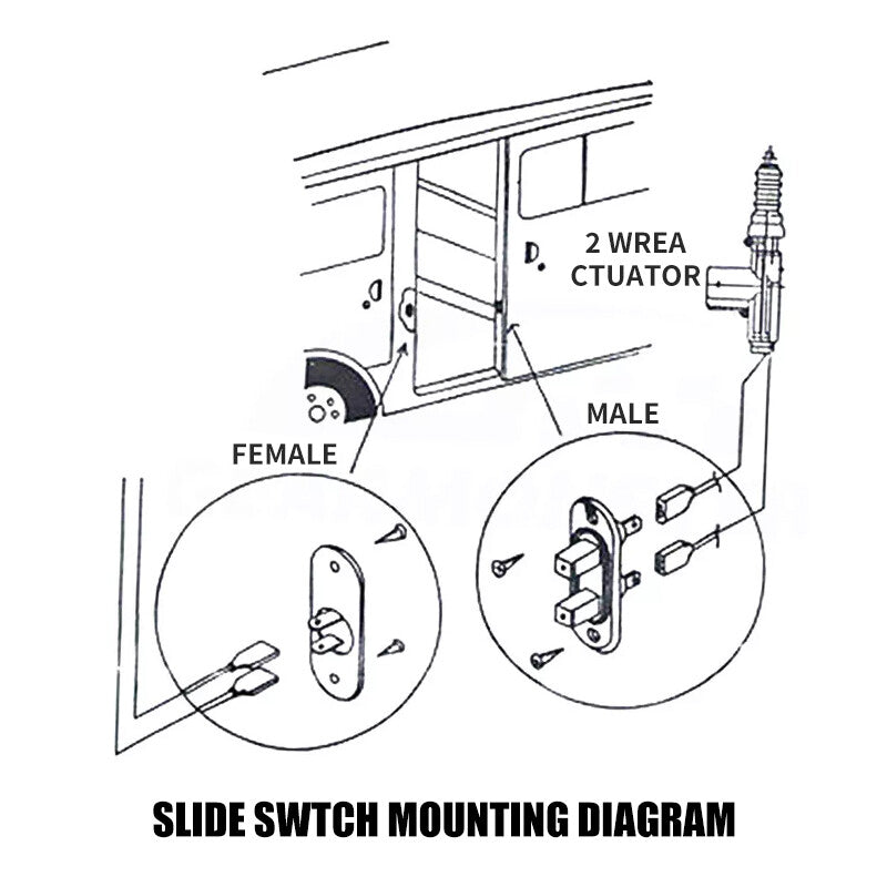 Side Sliding Door Contact Point Switch Device for Ford Transit MK6 MK7 Custom