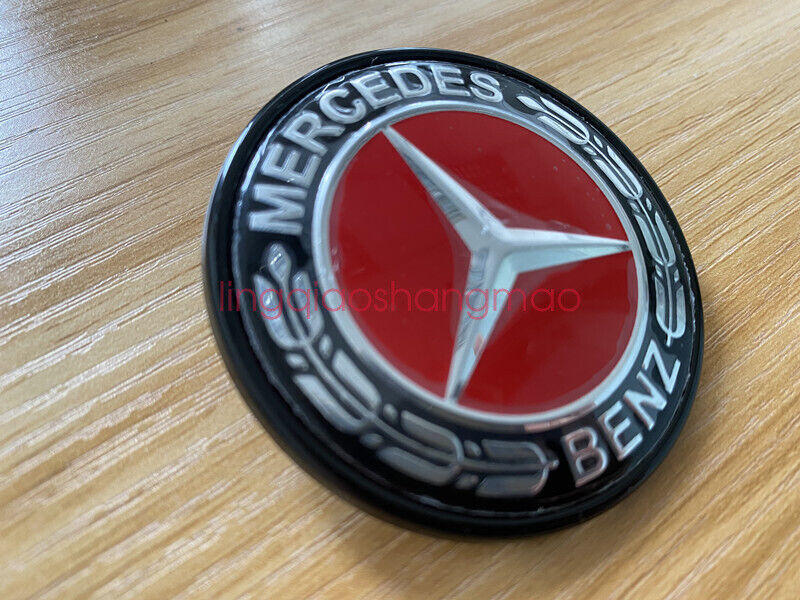 new red and black Laurel wreath badge (adhesive) for Mercedes-Benz .