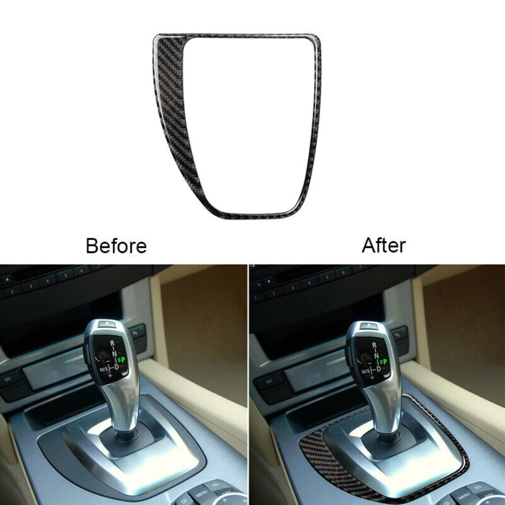 Carbon Fiber Interior Gear Shift Panel Cover Trim For E60 5- 04-10 New n