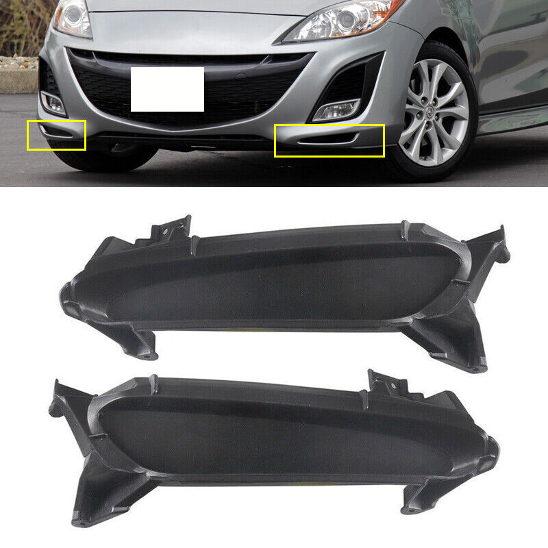 Pair for Mazda 3 2010 2011 Front Bumper Lower Cover Insert Trim Grille