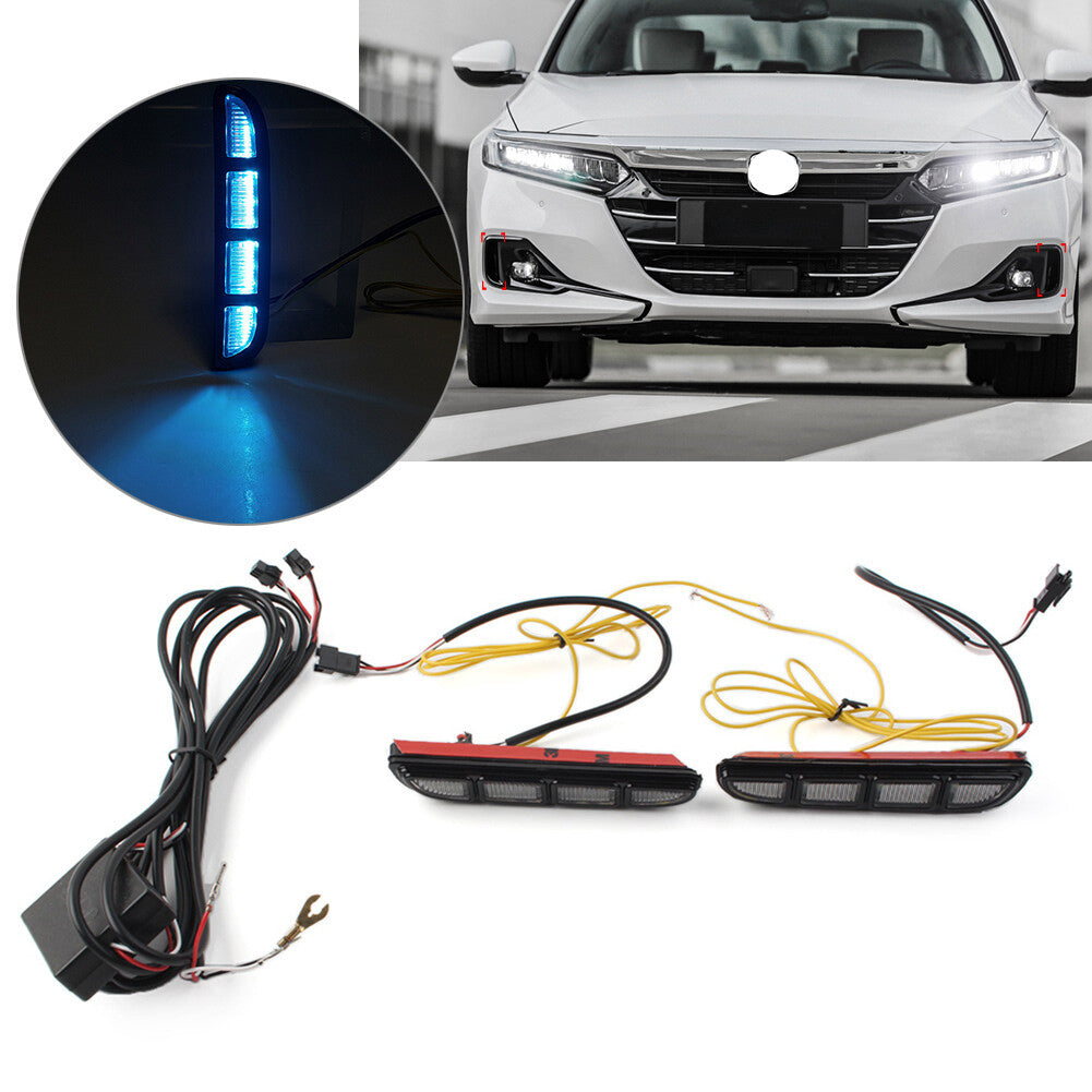 Fog Lamp Light DRL With Yellow Turn Signal Function for Honda Accord 2021-2023