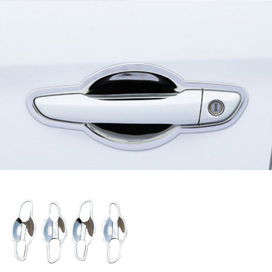 for Hyundai for Elantra 2017-2020 Steel Chrome Outside Door Bowl Cup Cover Trim 8PCS