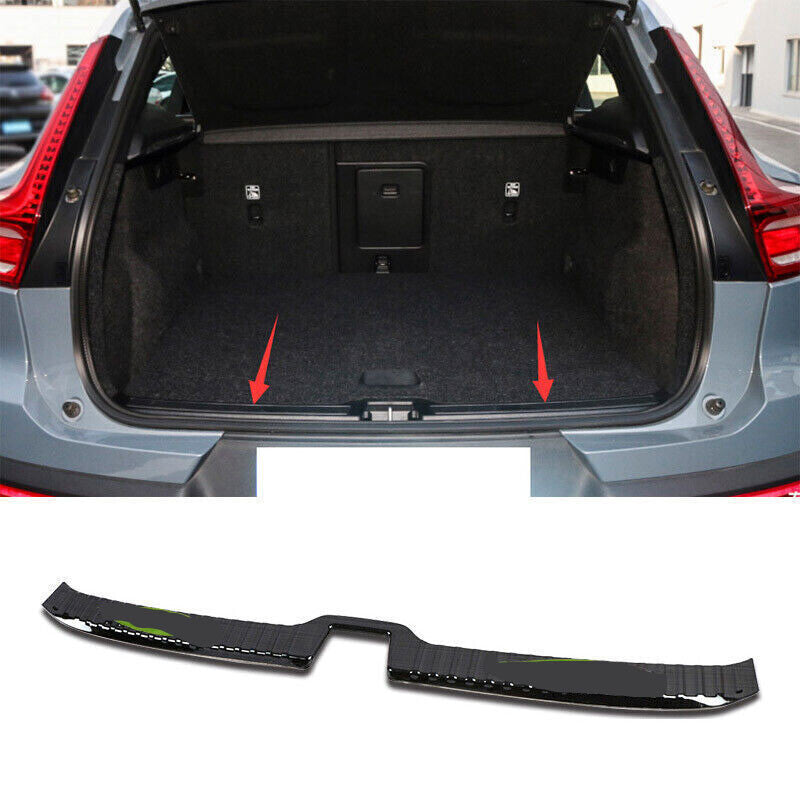 for Volvo XC40 2019-22 Black Steel Rear Inner Bumper Protector Sill Plate Cover