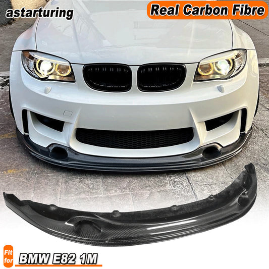 Fit for BMW E82 1 Series M Coupe 2011-2013 Carbon Fiber Front Bumper Lip Spoiler
