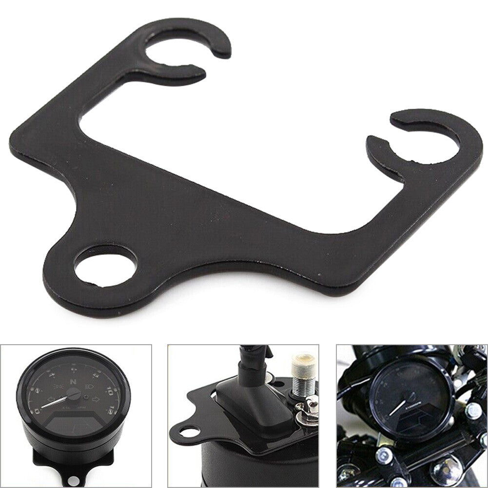 Motorcycle Tachometer Speedometer Gauge Mount Bracket Holder Black Kit Universal