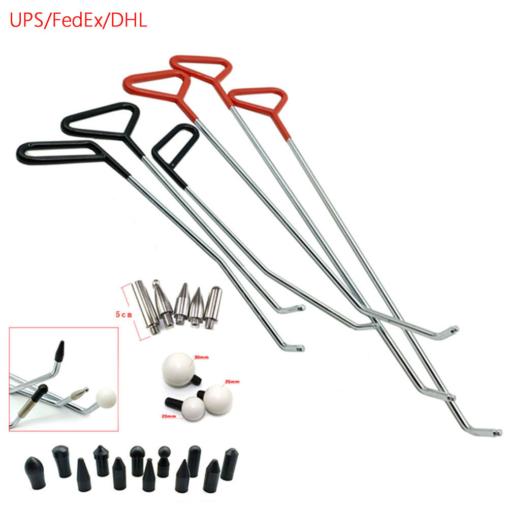 Paintless Dent Repair Rod Kits, Auto Body Dent Removal Tools, Pullout Tool v
