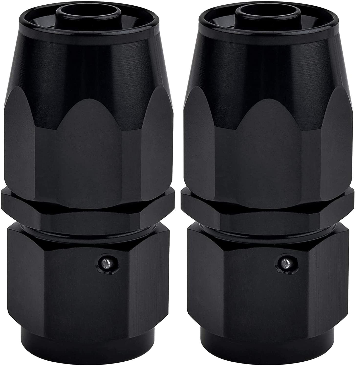 2PCS 6AN Straight Swivel Hose End Fitting Adapter for Braided Fuel Line Aluminum
