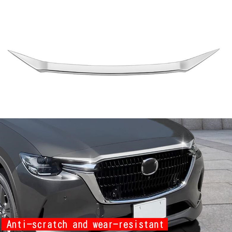 Front Engine Hood Grille Strip Trim for Mazda CX-60 2023-2024 Chrome Accessories n