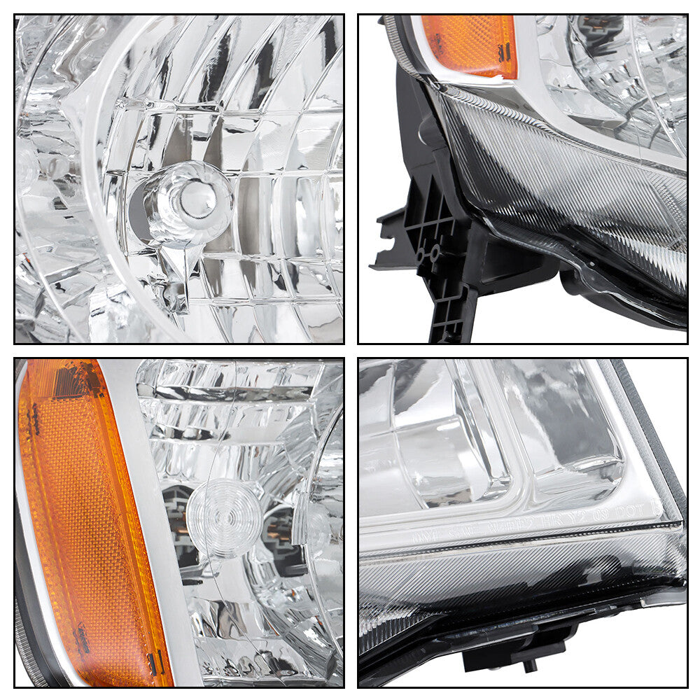 The headlight assembly is suitable for 2009, 2010, and 2011 for Honda Pilot models with a single halogen headlight on the right-hand grip. n