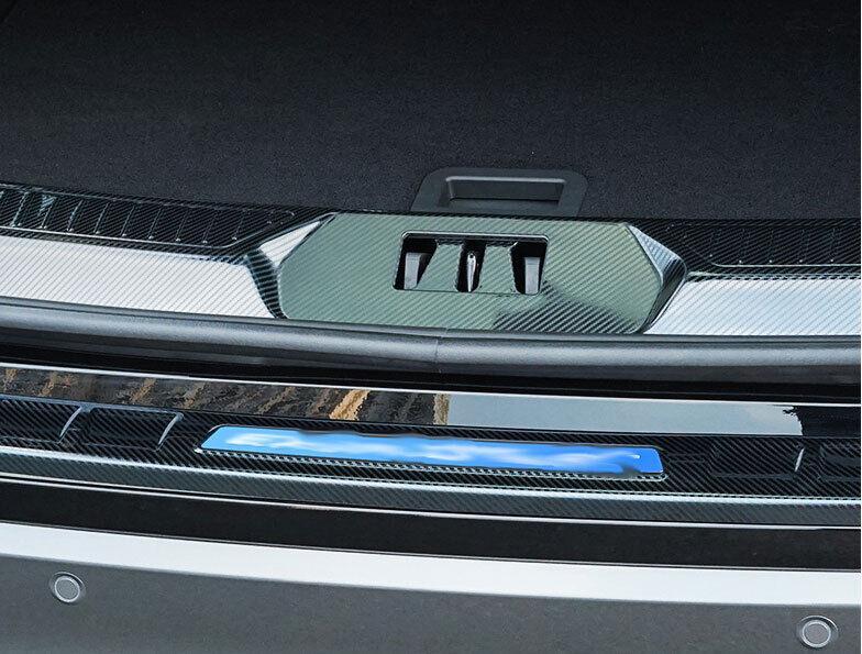Inner Rear Bumper Protector Guard Trim Fit for Ford Explorer 20-22 Carbon Fiber