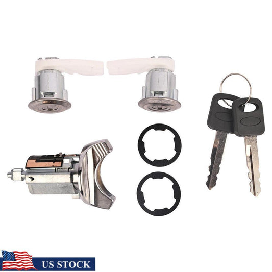 Car Ignition Door Lock Cylinder Set Accessories Repair for Ford Bronco F150 F250