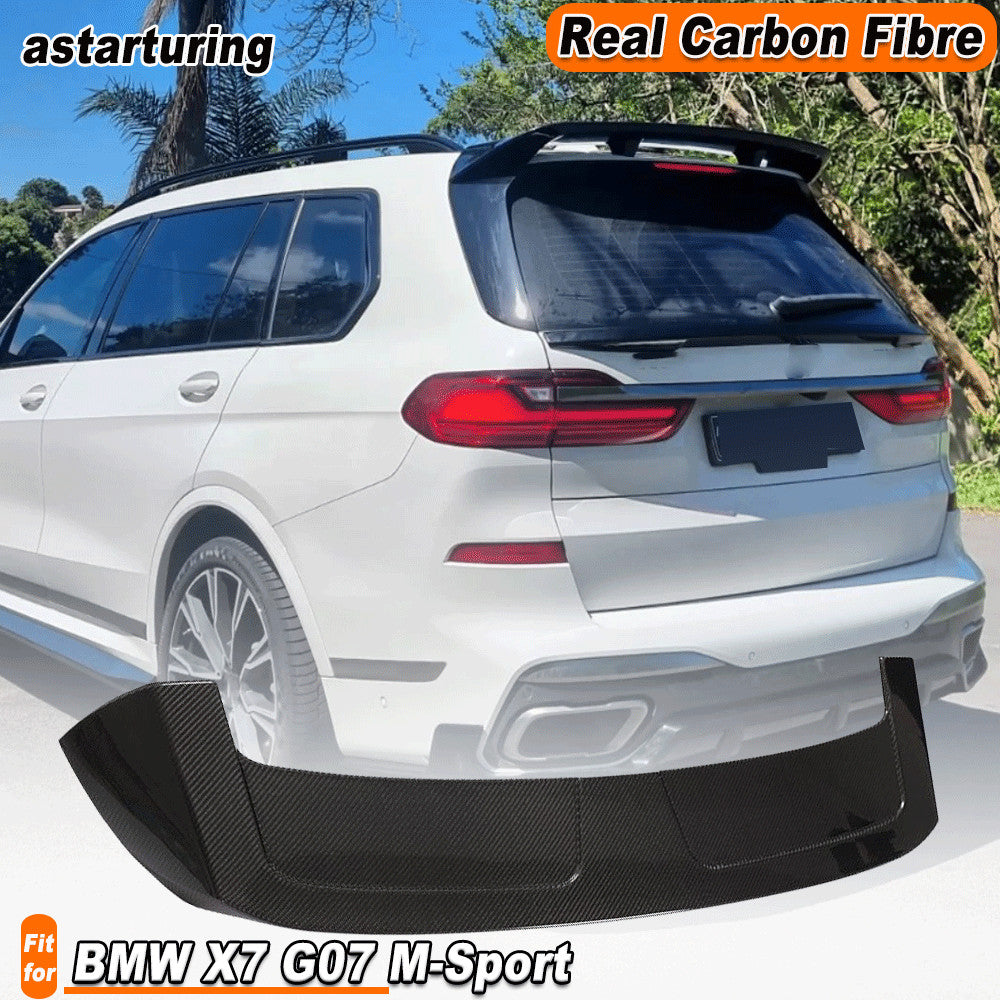 Fit for BMW X7 G07 M-Sport M50i 2019-2023 REAL CARBON Rear Roof Spoiler Wing Lip