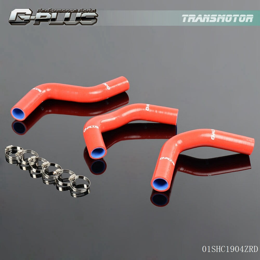 Silicone Radiant Hose Clamp Kit Fits 1989 - 1995 for Suzuki for SWIFT 13 G13 GTI Red - v