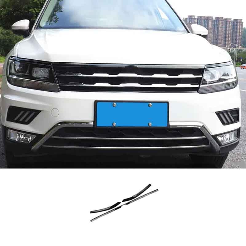 2017-2021 for Volkswagen for Tiguan Black Steel Exterior Headlight Lamp Strip Trim