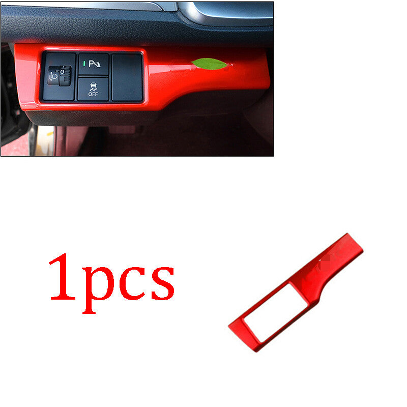 1pcs Red headlight switch control frame trim for HONDA for Civic 10th 2016-2019 2020