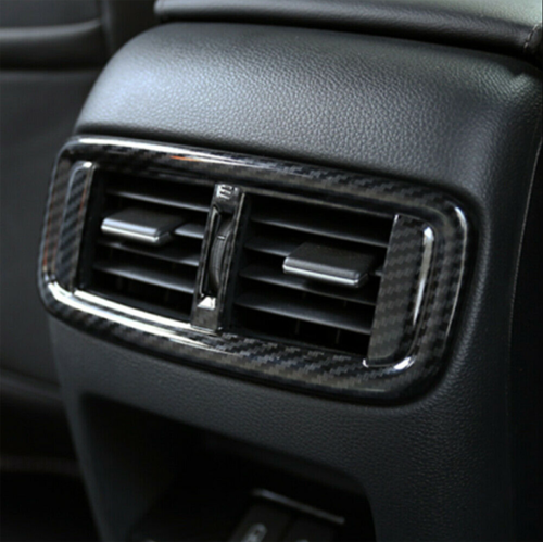 ABS Carbon Fiber Look Rear Air Condition Vent Cover Trim for Honda CRV 2017-2022