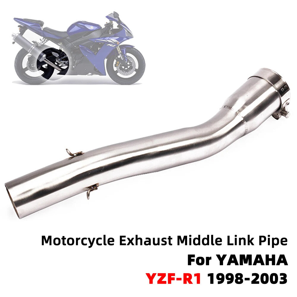 for Yamaha YZF R1 Motorcycle Exhaust Middle Link Pipe Muffler Pipe Slip On Escape