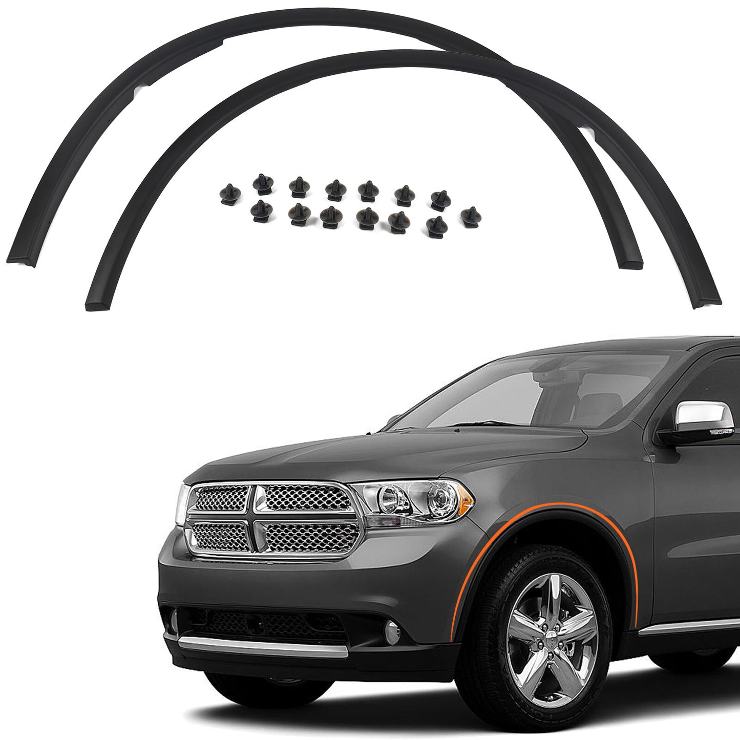 Pair Front Fender Trim For 2011-2021 for Dodge Durango Driver and Passenger Side Q