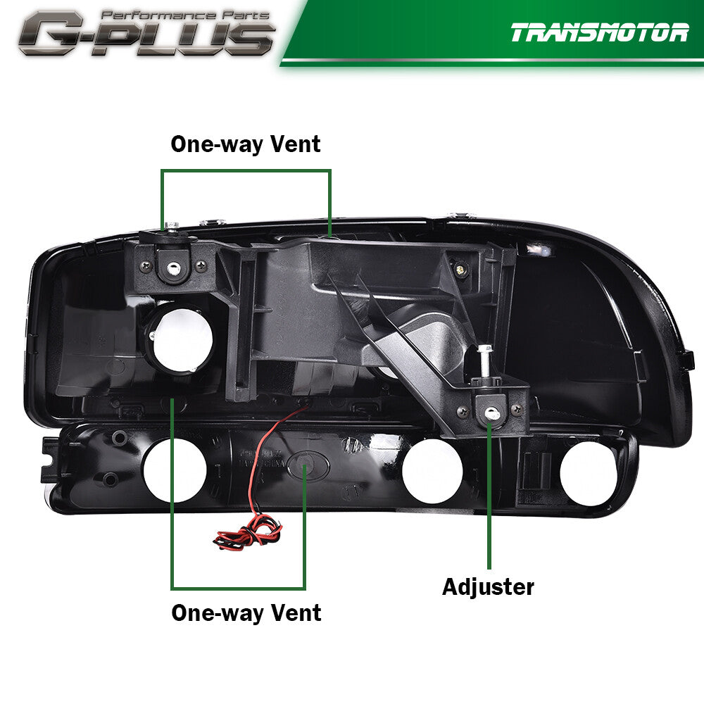 Suitable for 99-07 for GMC for Sierra for Yukon LED DRL headlight with signal light black/transparent - v
