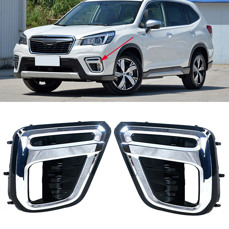 for Subaru Forester 2019 2020 2021 Front bumper Fog Light Covers Pair v