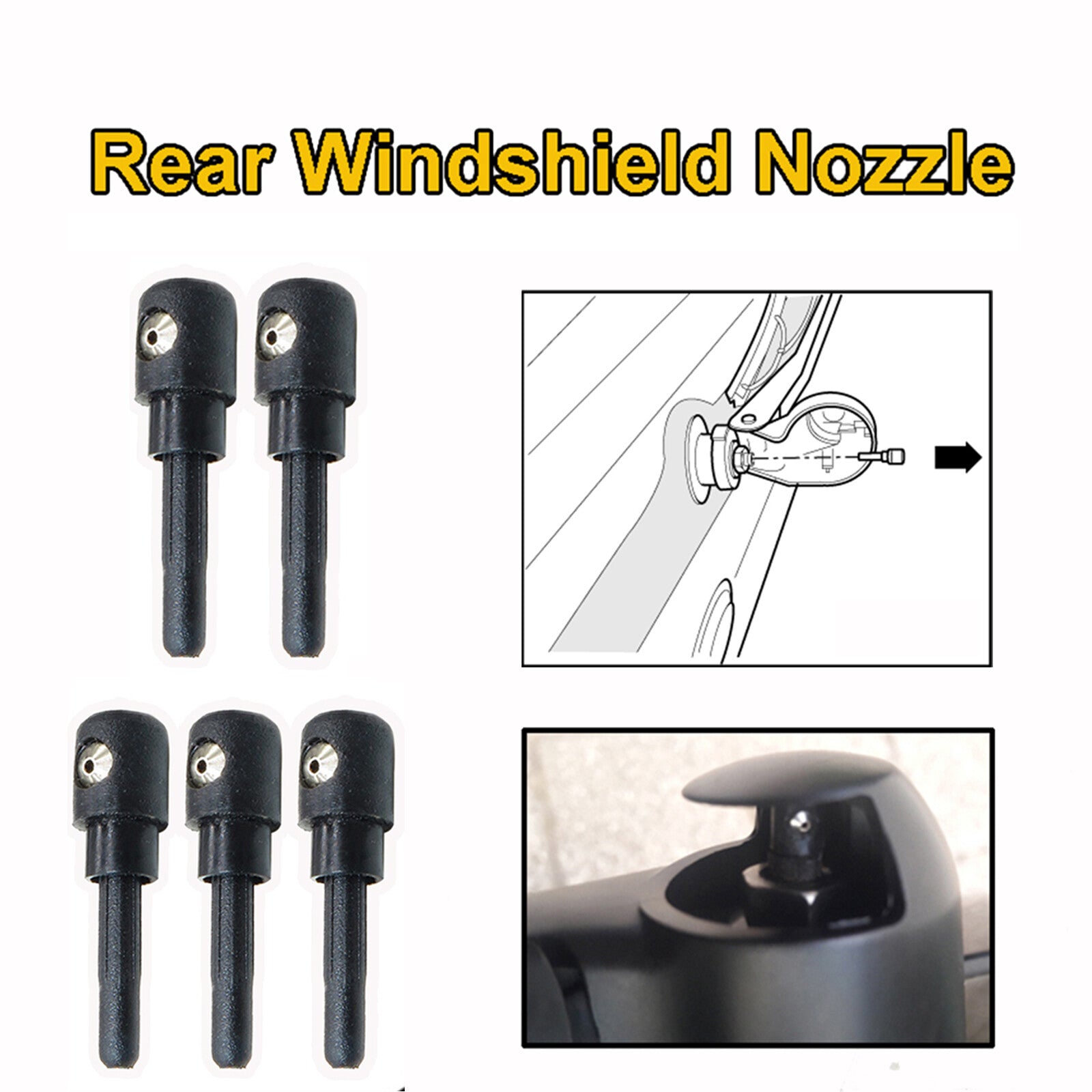 5 x wiper nozzle washing water nozzle rear windshield washer nozzle for Audi for Seat for Skoda for VW Q
