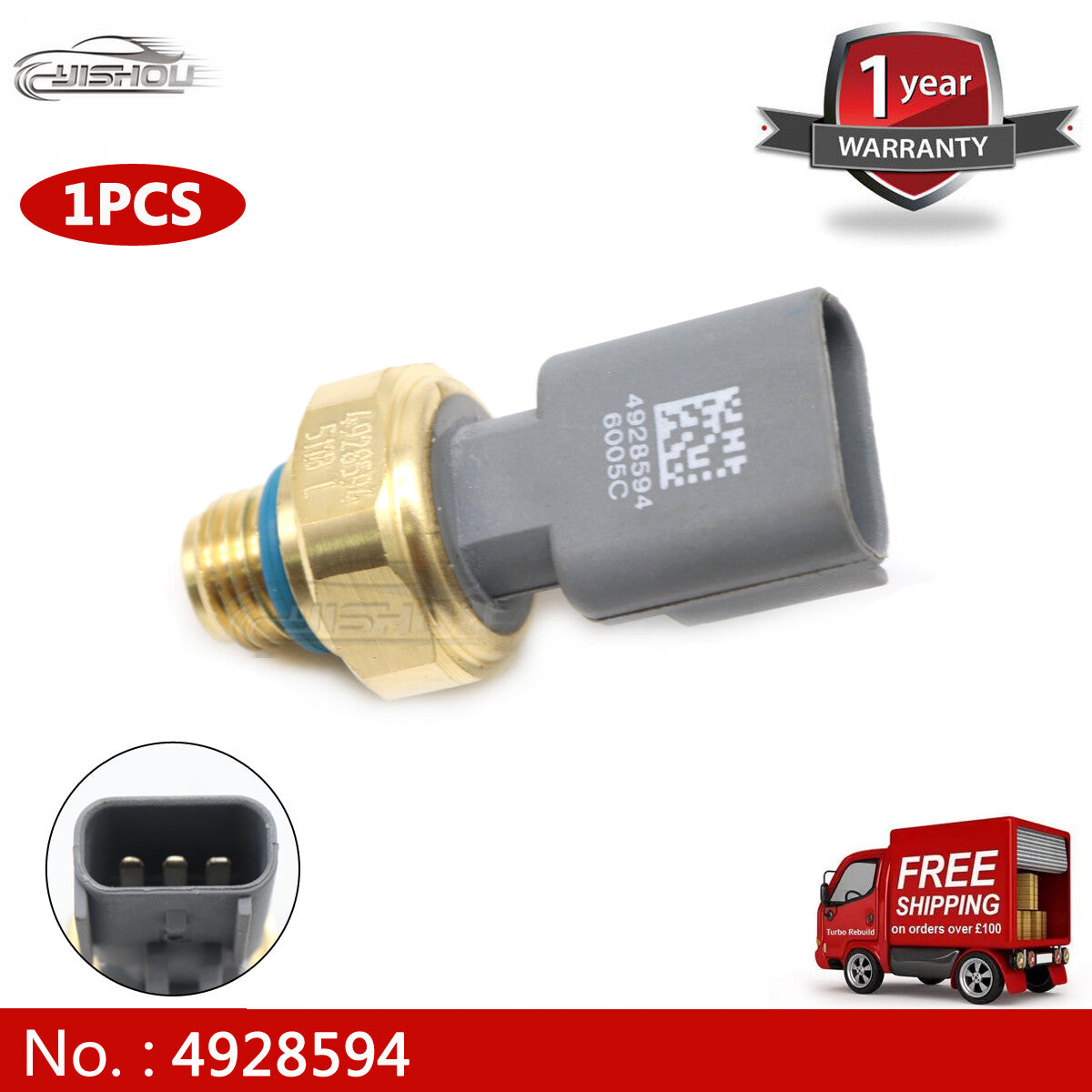 New gas pressure sensor for Dodge for RAM 2500 3500 6.7L 4928594