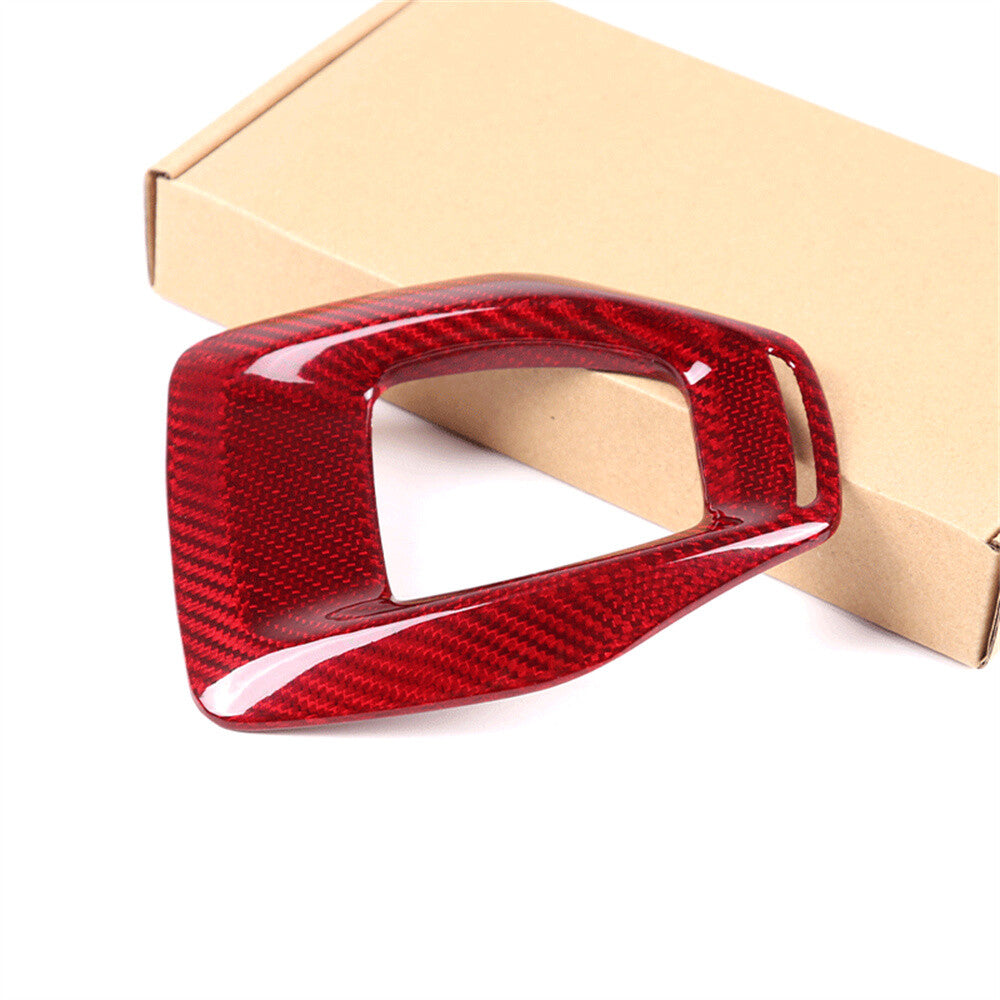 Red Carbon Fiber Gear Shift Panel Trim for Alfa Romeo Giulia / for Stelvio 2020-2022