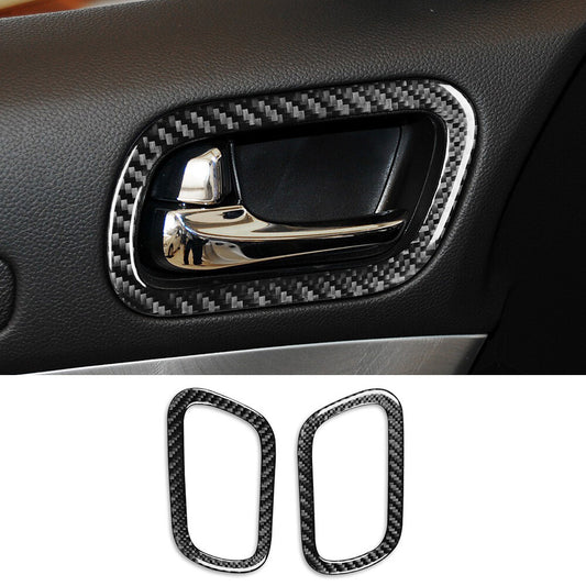 for Infiniti G37 2-Door 2010-2013 Carbon Fiber Interior Door Handle Ring Cover¡Á2