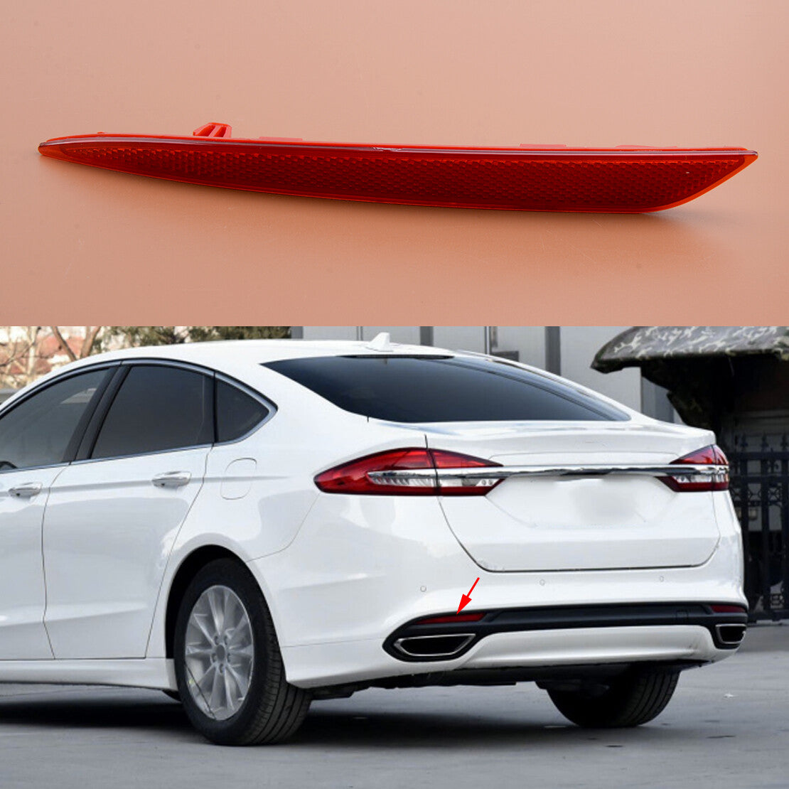 Left Rear Bumper Tail Light Reflector Fog Light Fit for Fusion Mondeo New v