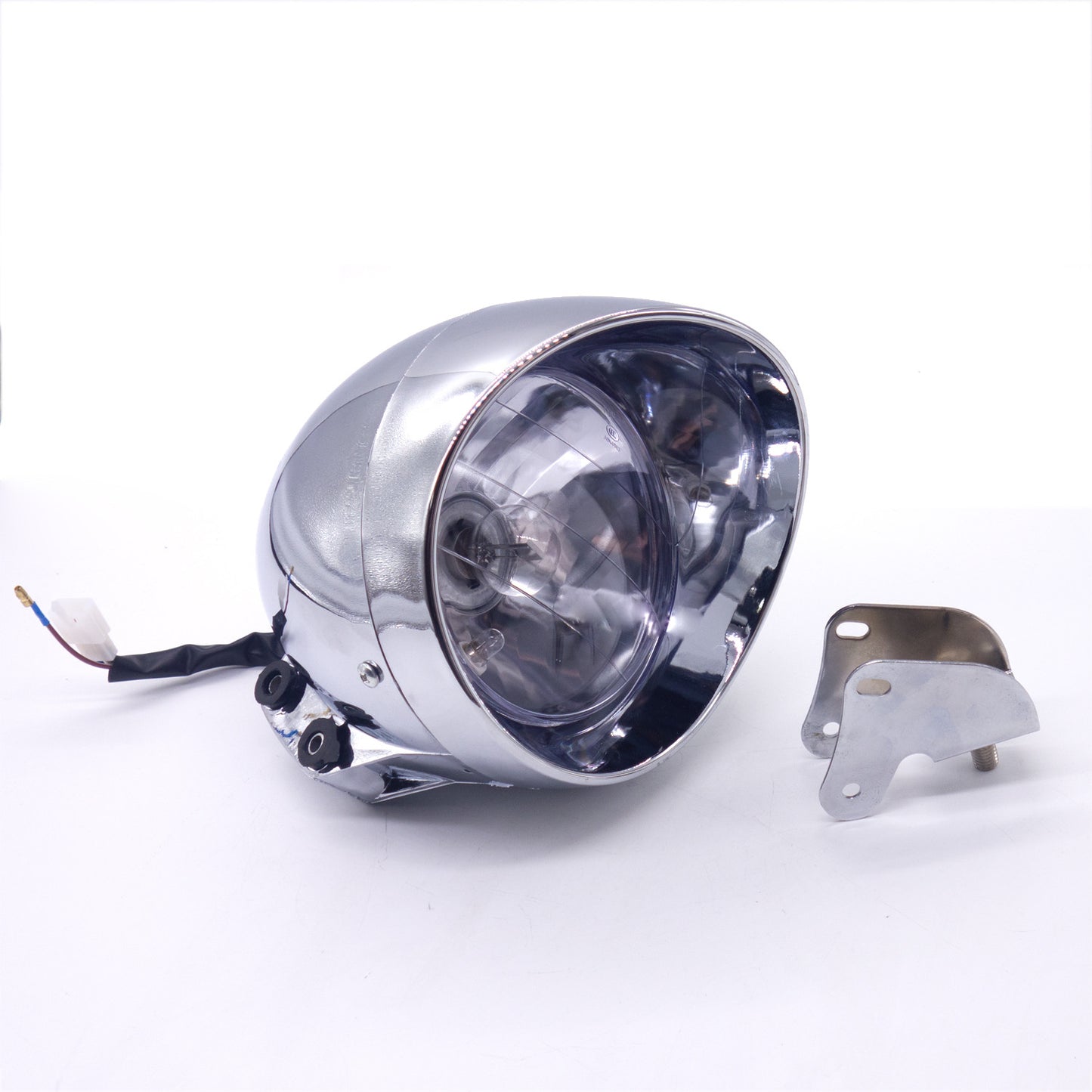 Motorcycle Chrome Bullet Headlight Head Light for Harley for Honda for Yamaha Custom Q