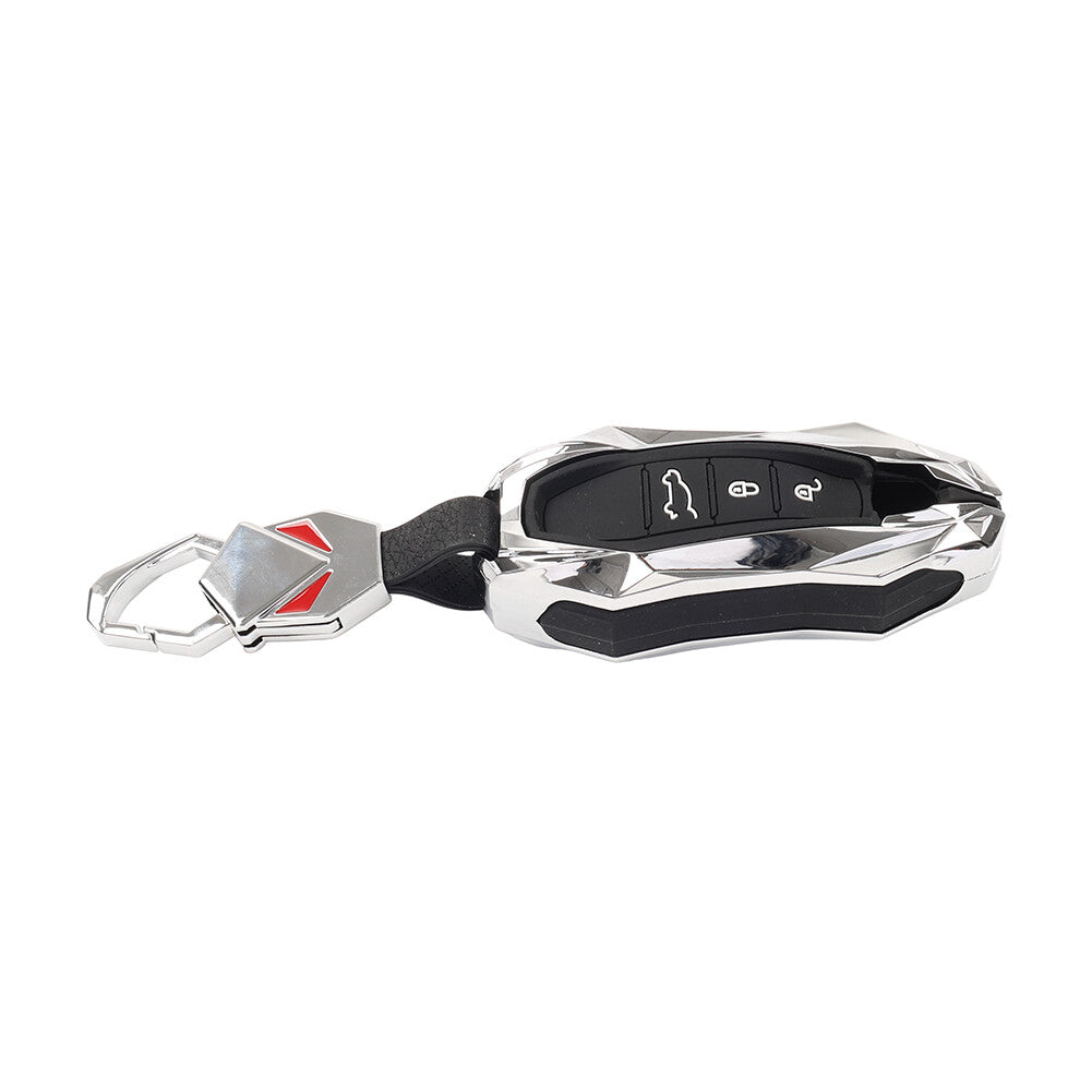 Silver for Smart Key Fob Cover Case Shell for Porsche for Cayenne for Panamera for 911 Macan Q