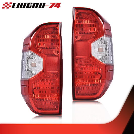 1 pair of red rear tail light brake light assembly fits 2014-2021 for Tundra - v