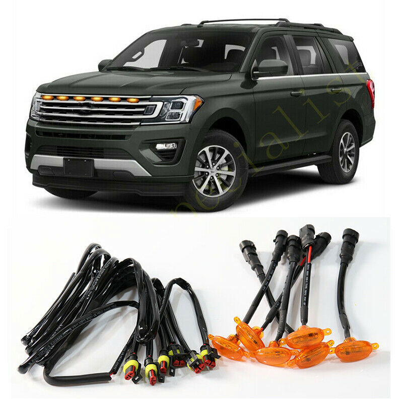  for ford  Expedition 2018-2021 Car Front Grille LED Light Style Grill 6Pcs Q