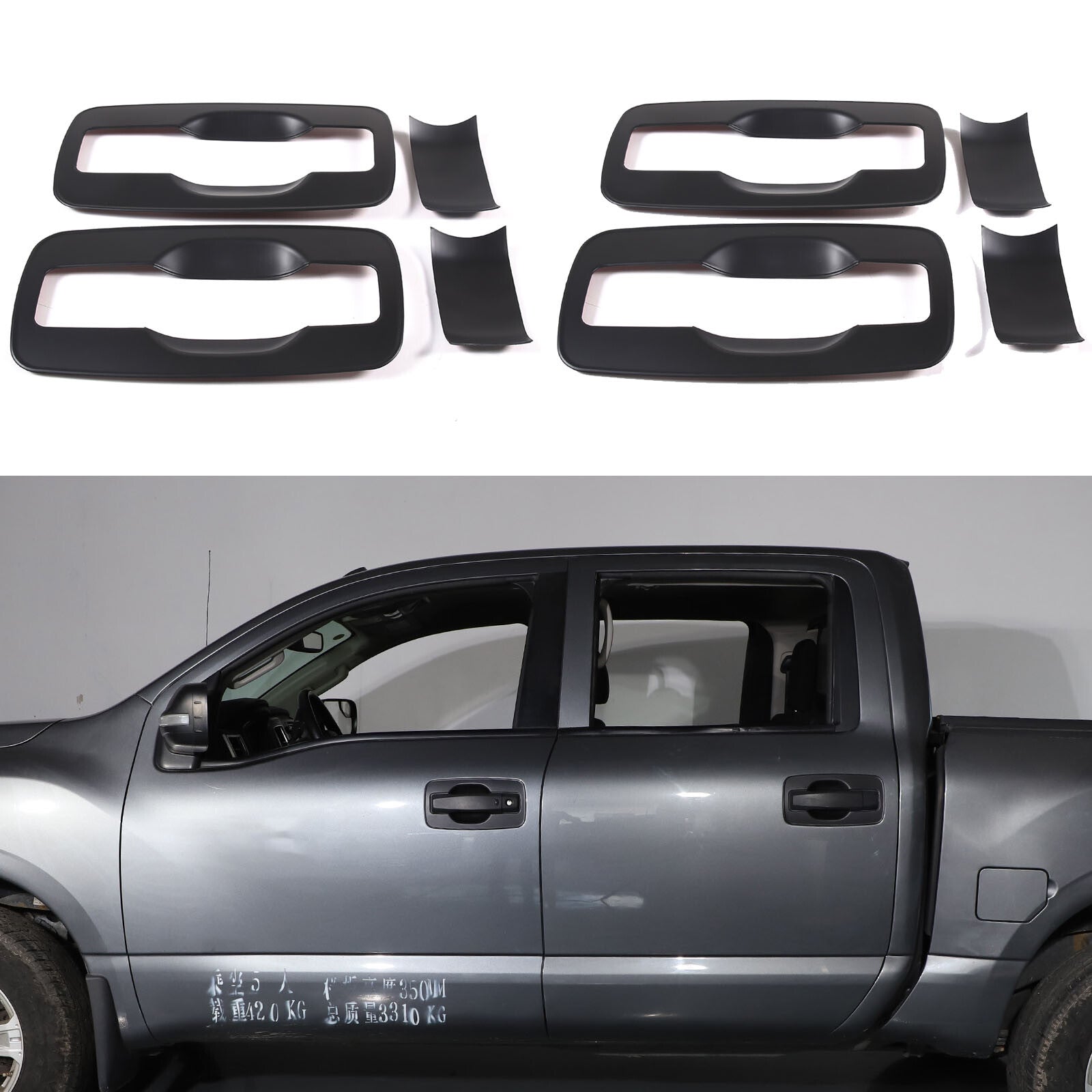 For FJ Cruiser 2007-14 Steel Black Front Fog Lamp Bumper Lamp Cover Trim-. v