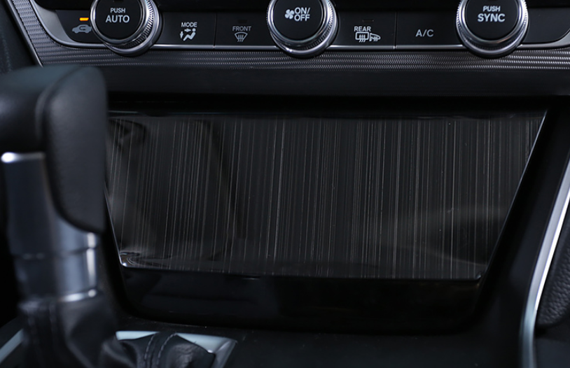 for Honda Accord 2018-2022 Black ABS Center Console Cigarette Lighter Panel Trim